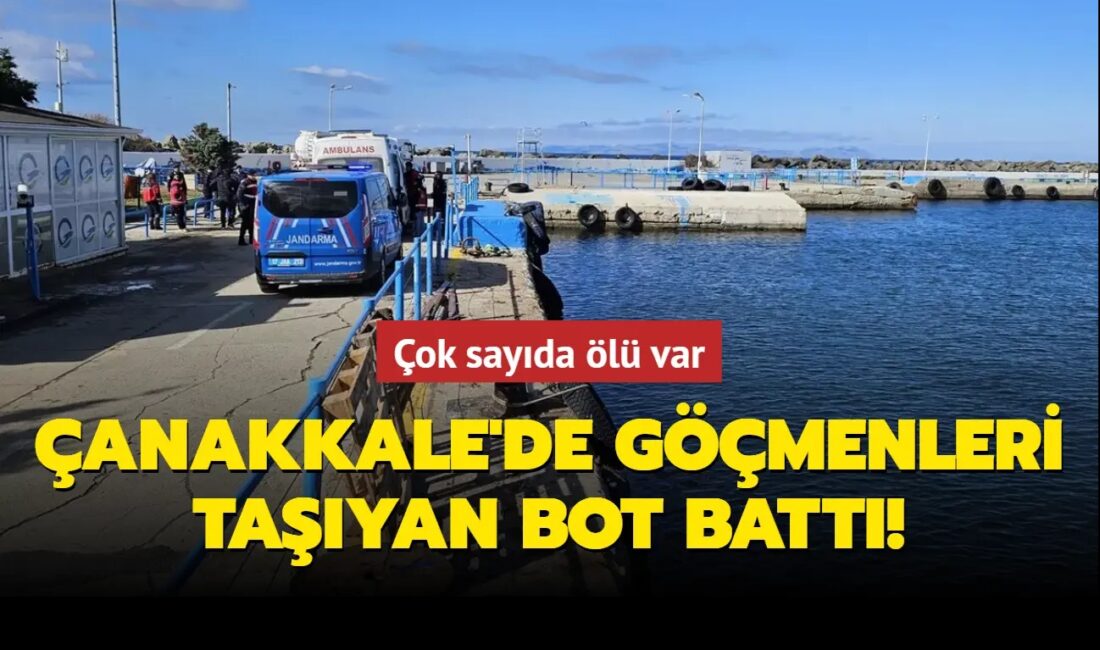 Çanakkale'nin Eceabat ilçesi açıklarında