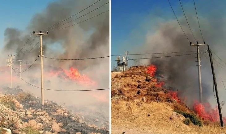 Bodrum’da korkutan yangın! Kontrol altında