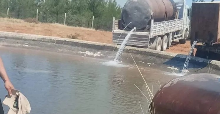 Bozdoğan yangınında köylülerden tanker desteği