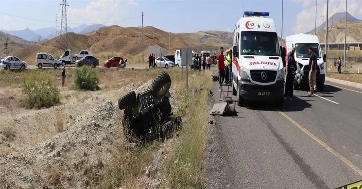 Erzurum’da minibüsün çarptığı ATV’nin sürücüsü öldü