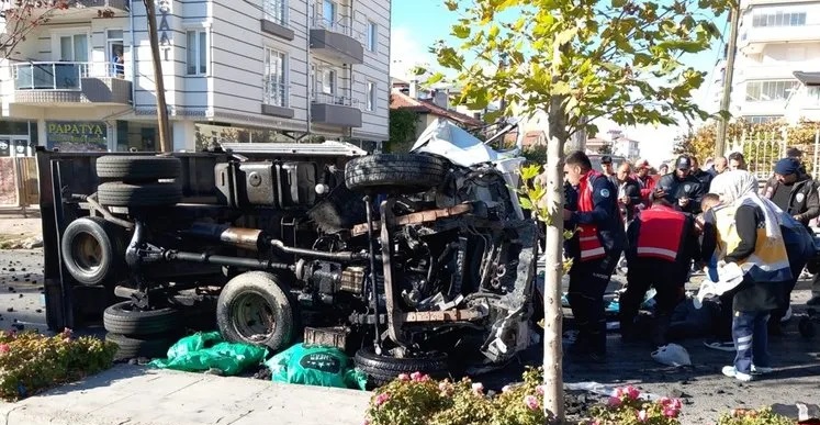 Kayseri’de freni patlayan kamyonet dehşet saçtı: 1 ölü, 6 yaralı