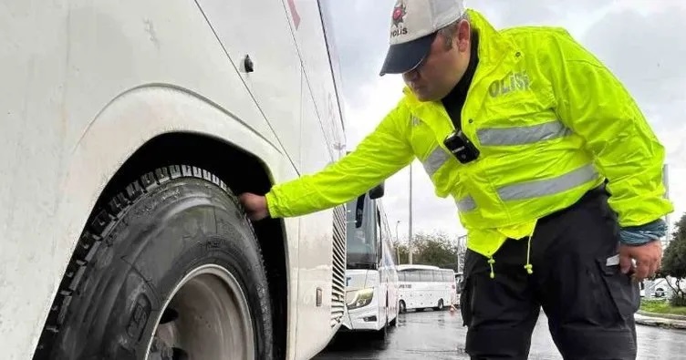 Kış lastiği denetimlerinde lastik takmayanlara ceza yağdı